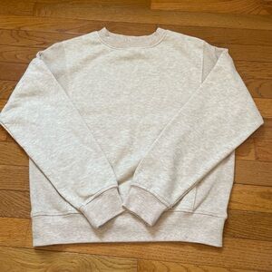 Pink Republic Women's Scoop Crewneck Sweatshirt in Light Cream